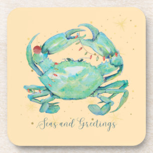 Christmas Crab Beach Coaster