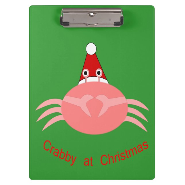 Christmas Crab Clipboard (Front)