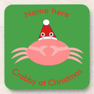Christmas Crab Custom Coasters