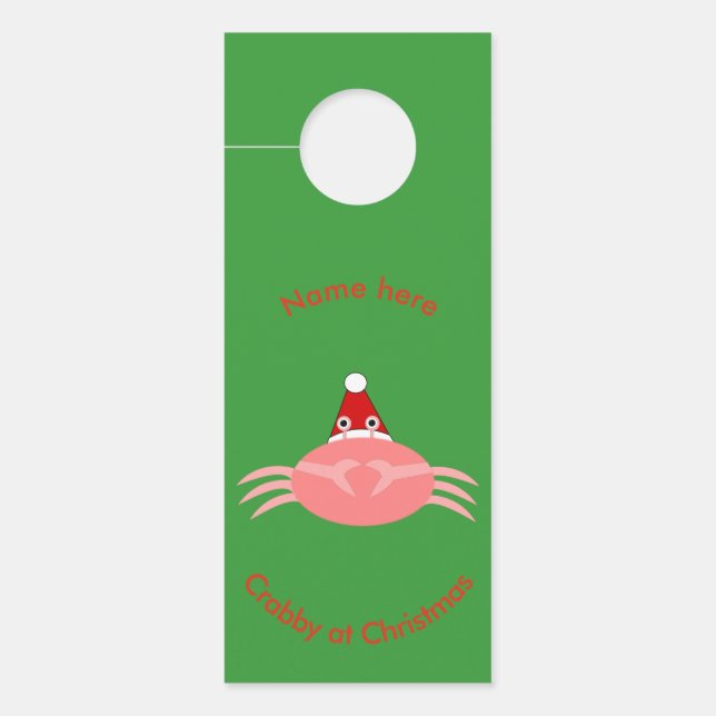 Christmas Crab Custom Door Hanger (Front)