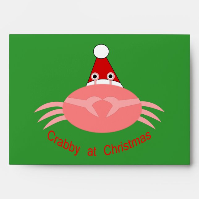 Christmas Crab Custom Envelopes (Front)