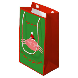Christmas Crab Custom Gift Bag