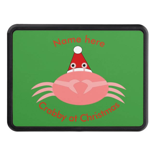 Christmas Crab Custom Hitch Cover (Front)