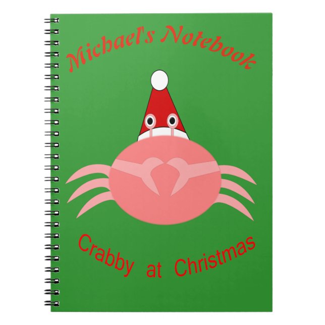 Christmas Crab Custom Notebook (Front)