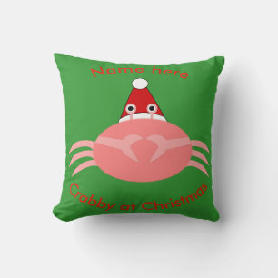 Christmas Crab Custom Pillow