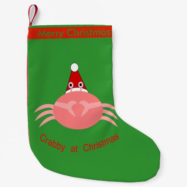 Christmas Crab Custom Stocking (Front)
