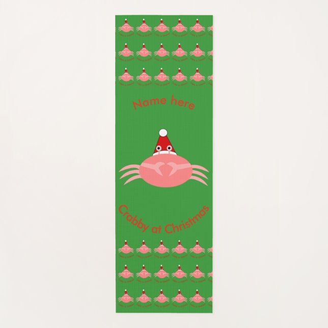 Christmas Crab Custom Yoga Mat (Front)