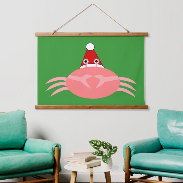 Christmas Crab Hanging Tapestry (Living Room)
