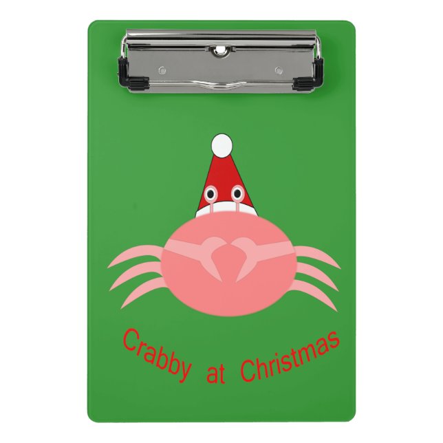 Christmas Crab Mini Clipboard (Front)