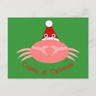 Christmas Crab Personalized Postcard