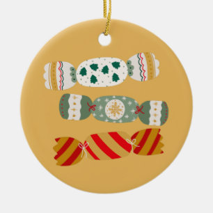 Christmas Crackers Ceramic Ornament