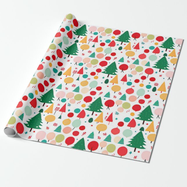Christmas Craft Wrapping Paper (Unrolled)