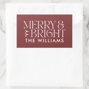 Christmas cranberry burgundy modern elegant simple sticker