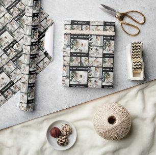 Christmas Create Your Own 6 Photo Collage Wrapping Paper