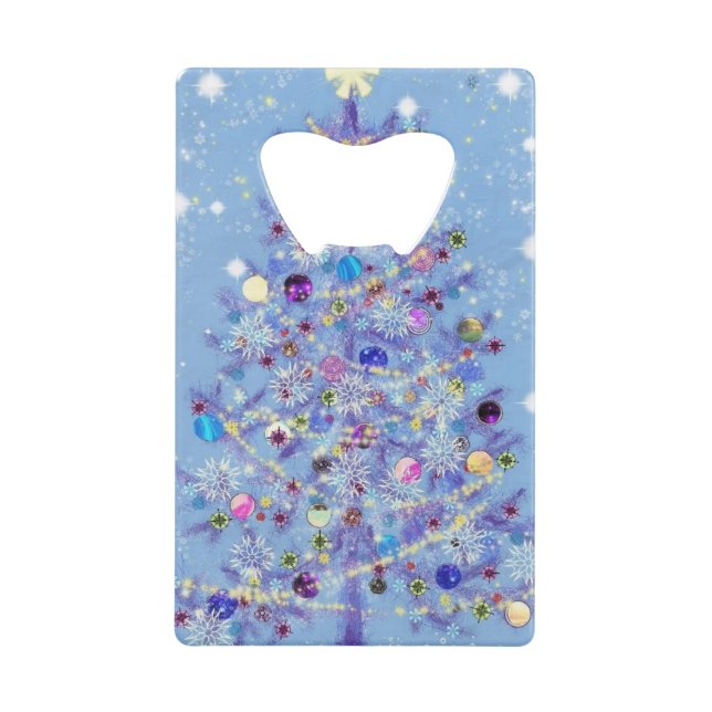 Christmas Credit Card Bottle Opener Christmas Tree (Front)