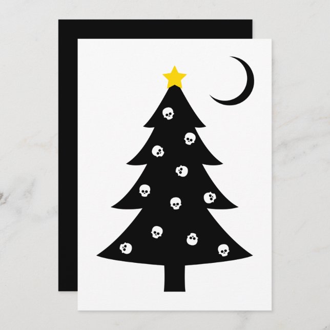 Christmas Creepy Tree Invitation (Front/Back)