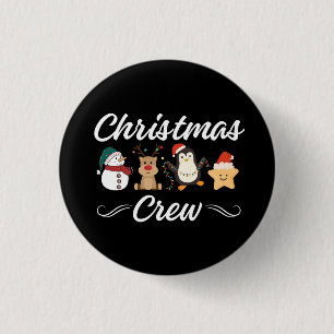 Christmas Crew 1 Inch Round Button