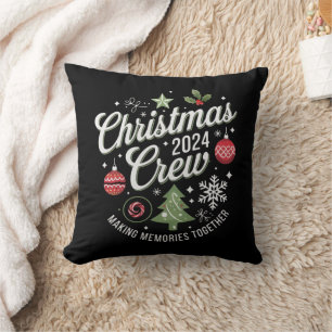 Christmas Crew 2024Family Matching Christmas Party Throw Pillow