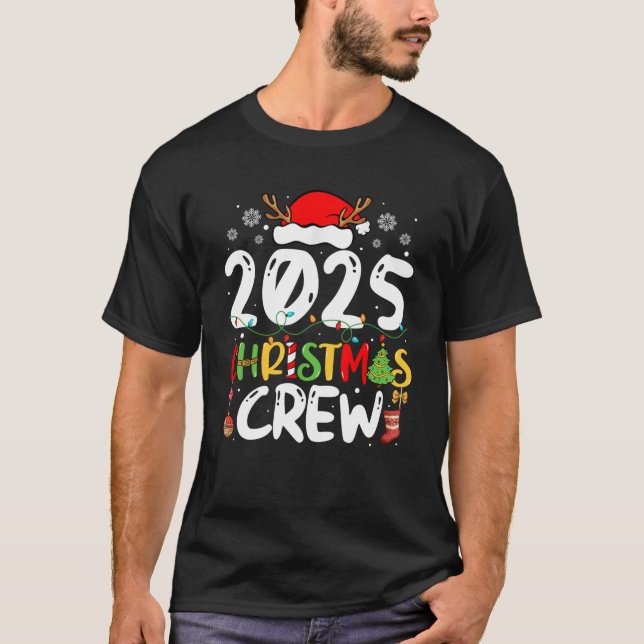 Christmas Crew 2025 Family Friends Matching Christ T-Shirt (Front)