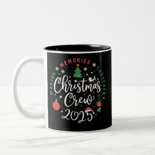 Christmas Crew 2025 Family Matching Christmas  Two-Tone Coffee Mug