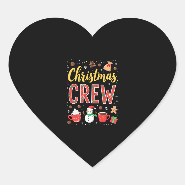 Christmas Crew (2) Heart Sticker (Front)