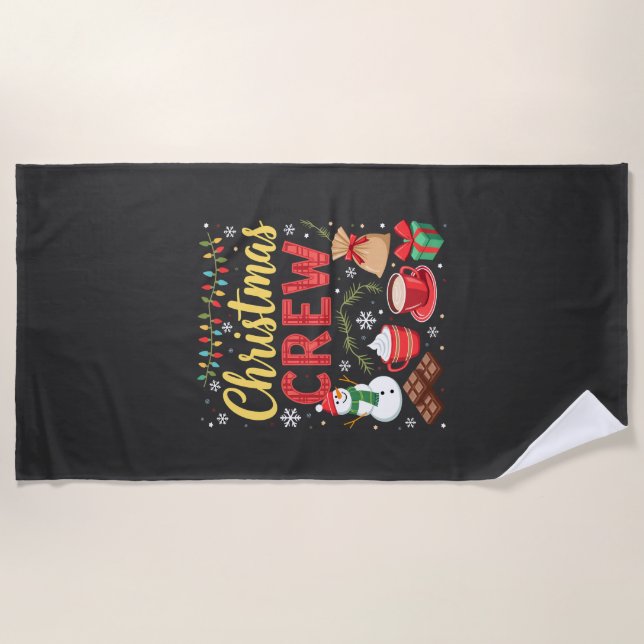 Christmas Crew (3) Beach Towel (Front)