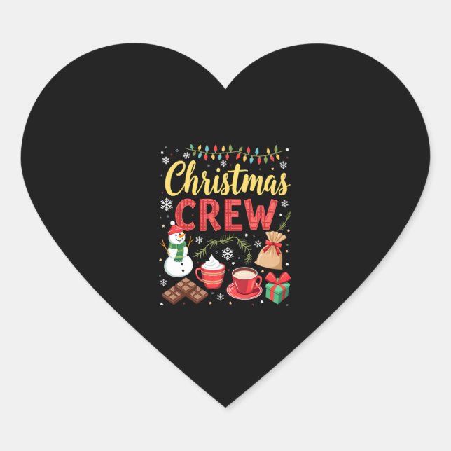 Christmas Crew (3) Heart Sticker (Front)