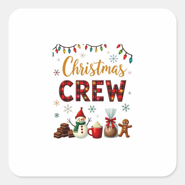 Christmas Crew (3) Square Sticker (Front)