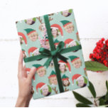 Christmas Crew Custom Six Photo Funny Holiday Gift Wrapping Paper<br><div class="desc">**Scroll down for photo How To below!** This funny and very merry Christmas gift wrapping paper will delight your friends and family when you personalize it with the photos of your kids, parents, friends and even pets putting the whole crazy cast of characters in silly holiday Santa and elf hats....</div>