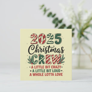 Christmas Crew Family Christmas 2025 Matching Suad Holiday Card