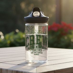Christmas Crew Family Christmas Personalized Name Water Bottle