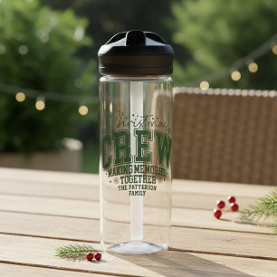 Christmas Crew Family Christmas Personalized Name Water Bottle