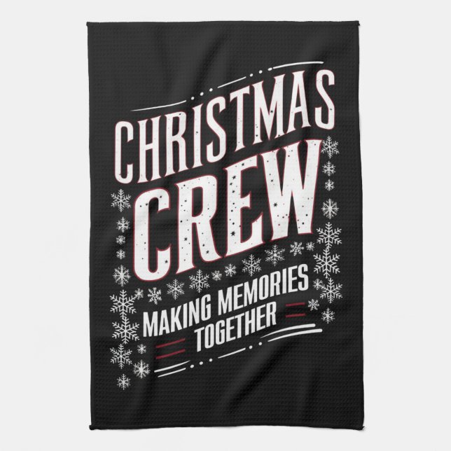 Christmas Crew Family Matching Xmas Squad  Kitchen Towel (Vertical)