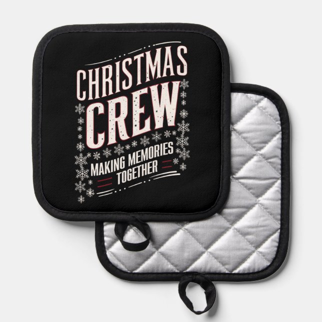 Christmas Crew Family Matching Xmas Squad  Pot Holder (Front/Back)