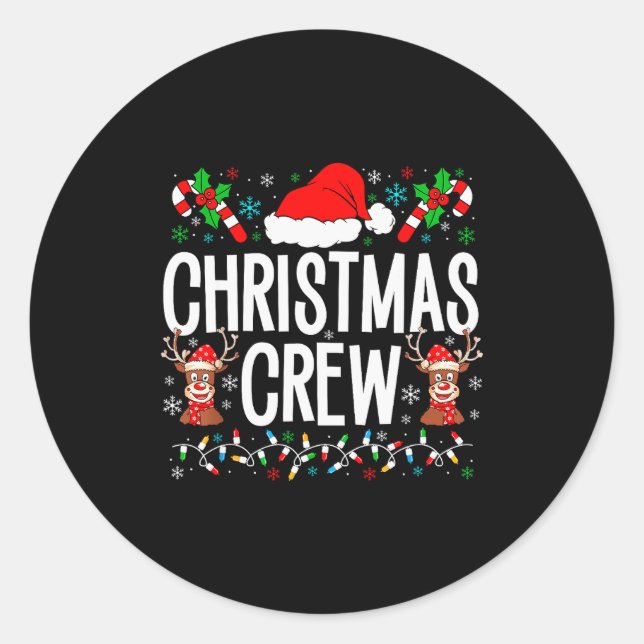Christmas Crew Family Matching Xmas Toddler Kid Bo Classic Round Sticker (Front)