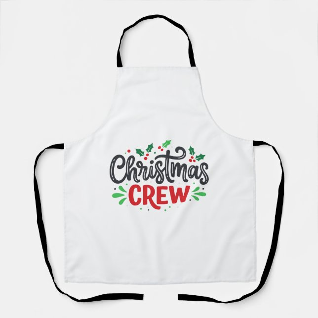 Christmas Crew Festive Holiday Apron (Front)