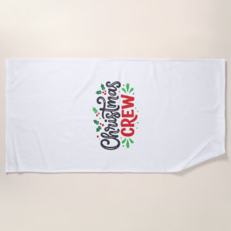 Christmas Crew Festive Holiday Beach Towel