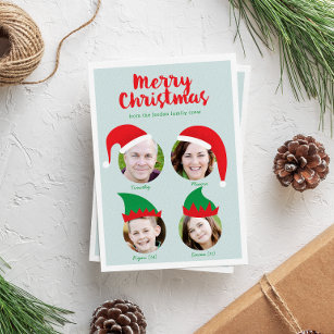 Christmas Crew Four Photo Funny Holiday Card