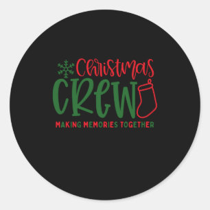 Christmas Crew Ized Christmas Family  Classic Round Sticker