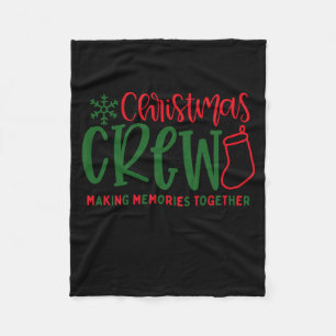 Christmas Crew Ized Christmas Family  Fleece Blanket