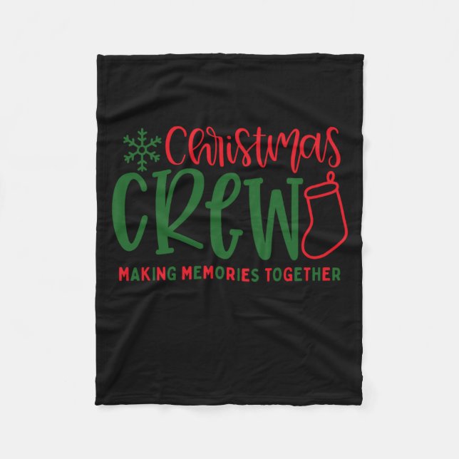 Christmas Crew Ized Christmas Family  Fleece Blanket (Front)