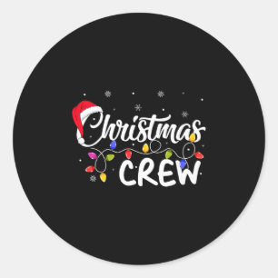Christmas Crew Matching Family Group Holiday Santa Classic Round Sticker