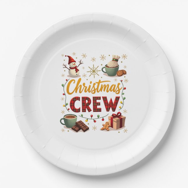 Christmas Crew Paper Plate (Front)