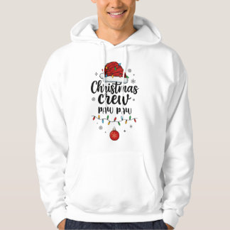 Christmas Crew Paw Paw Santa Hat Matching Christma Hoodie