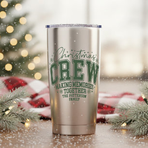 Christmas Crew Personalized Family Name Insulated Tumbler