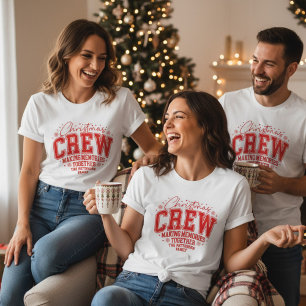 Christmas Crew Personalized Family Name Tri-Blend Shirt