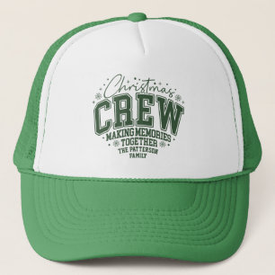 Christmas Crew Personalized Family Name Trucker Hat