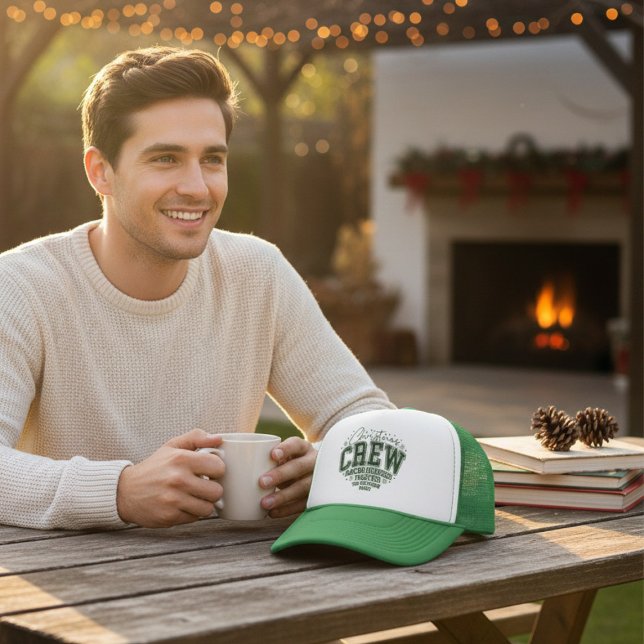 Christmas Crew Personalized Family Name Trucker Hat (Creator Uploaded)