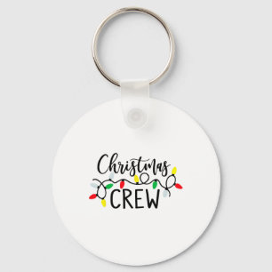 Christmas Crew Santa Lights Family Pyjamas Holiday Keychain
