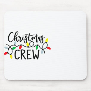 Christmas Crew Santa Lights Family Pyjamas Holiday Mouse Pad